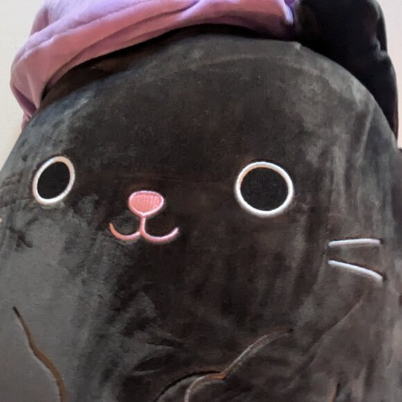 NWT Spooky Calio 16" Black Cat Squishmallows Witch Hat JOL Halloween Plush HTF - Picture 7 of 11
